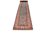 3x24 Light Blue and Ivory Kazak Tribal Runner