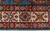 3x24 Light Blue and Ivory Kazak Tribal Runner