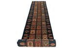 3x22 Navy and Multicolor Persian Runner