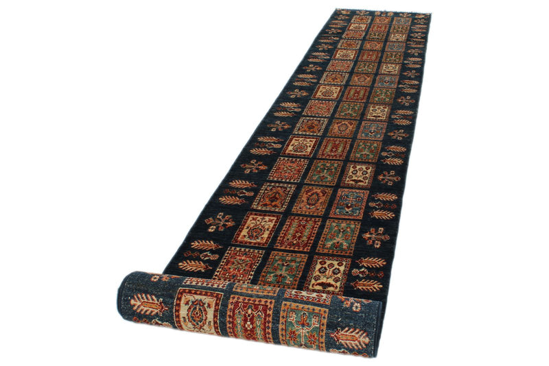 3x22 Navy and Multicolor Persian Runner