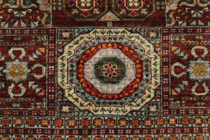3x10 Brown and Multicolor Turkish Tribal Runner