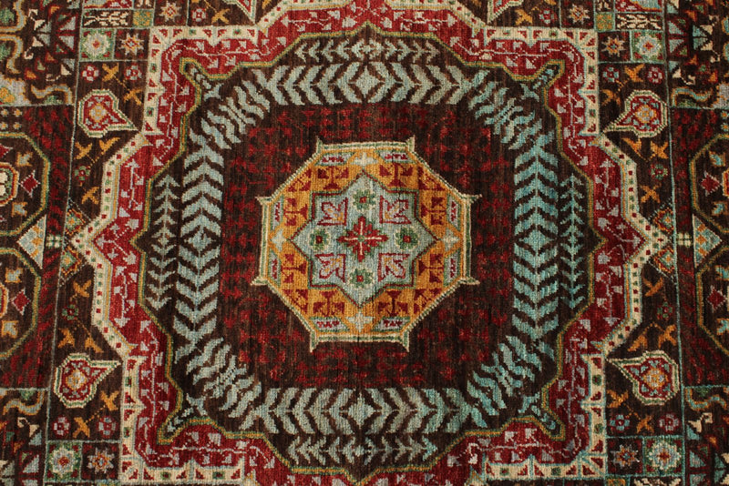 3x10 Brown and Multicolor Turkish Tribal Runner