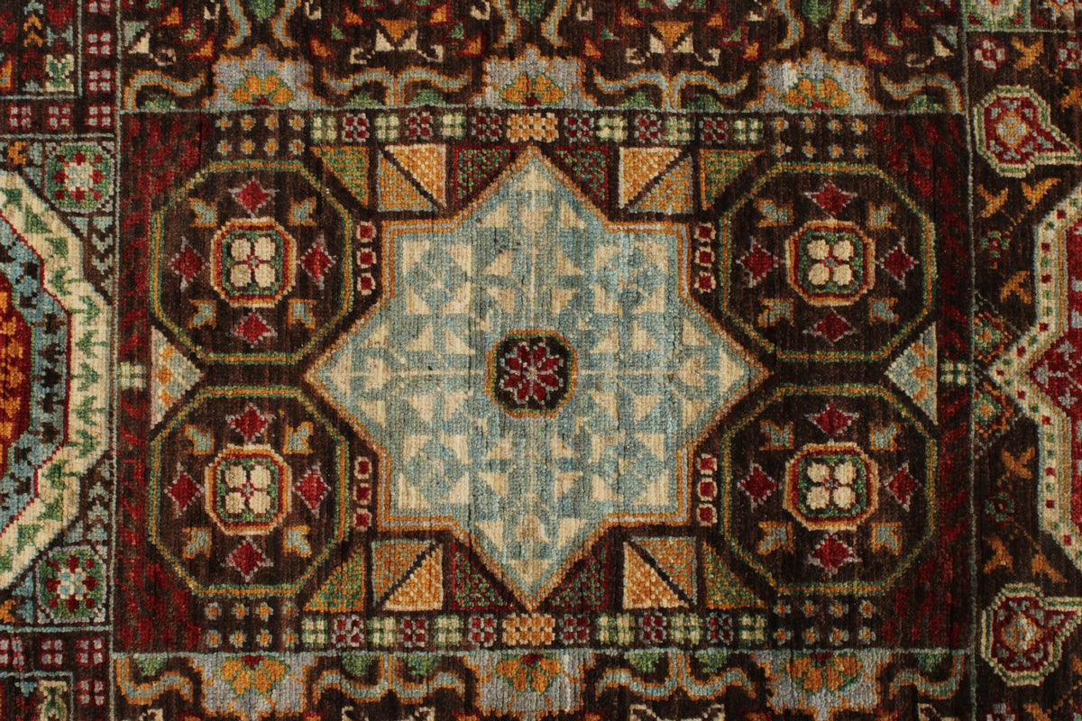 3x10 Brown and Multicolor Turkish Tribal Runner