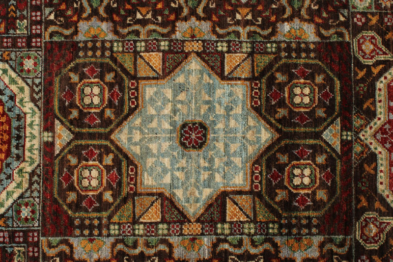 3x10 Brown and Multicolor Turkish Tribal Runner