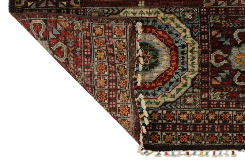 3x10 Brown and Multicolor Turkish Tribal Runner