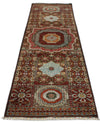 3x9 Brown and Multicolor Turkish Tribal Rug