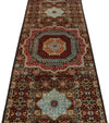 3x9 Brown and Multicolor Turkish Tribal Rug