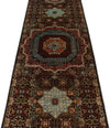 3x9 Brown and Multicolor Turkish Tribal Rug