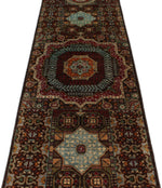 3x9 Brown and Multicolor Turkish Tribal Rug