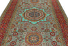 7x10 Gray and Red Turkish Tribal Rug