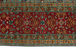 7x10 Gray and Red Turkish Tribal Rug