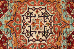 5x7 Red and Ivory Turkish Tribal Rug