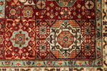 5x7 Red and Ivory Turkish Tribal Rug