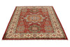 5x7 Red and Ivory Turkish Tribal Rug