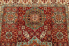 5x7 Red and Ivory Turkish Tribal Rug