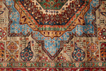 6x8 Camel and Red Turkish Tribal Rug