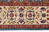 6x9 Blue and Ivory Turkish Tribal Rug