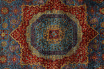 5x7 Navy and Multicolor Turkish Tribal Rug