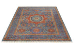 5x7 Navy and Multicolor Turkish Tribal Rug