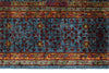 5x7 Navy and Multicolor Turkish Tribal Rug