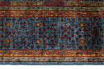 5x7 Navy and Multicolor Turkish Tribal Rug