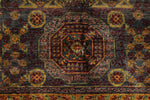 5x7 Multicolor and Gray Turkish Tribal Rug