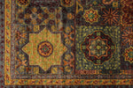 5x7 Multicolor and Gray Turkish Tribal Rug