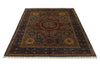 5x7 Multicolor and Gray Turkish Tribal Rug