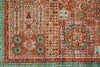 6x8 Rust and Green Turkish Tribal Rug