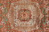 6x8 Rust and Green Turkish Tribal Rug