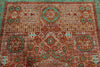 6x8 Rust and Green Turkish Tribal Rug