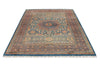 6x8 Navy and Rust Turkish Tribal Rug