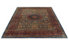 6x8 Navy and Rust Turkish Tribal Rug