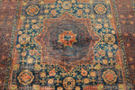 6x8 Navy and Rust Turkish Tribal Rug