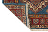 2x7 Light Blue and Red Kazak Tribal Runner