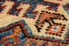 2x7 Light Blue and Red Kazak Tribal Runner