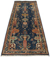 3x8 Navy and Multicolor Turkish Tribal Runner