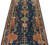 3x8 Navy and Multicolor Turkish Tribal Runner