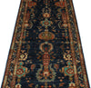 3x8 Navy and Multicolor Turkish Tribal Runner