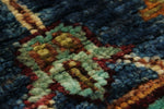 3x8 Navy and Multicolor Turkish Tribal Runner