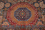 9x12 Navy and Red Turkish Tribal Rug