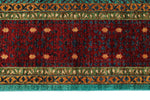 8x11 Turquoıse and Red Turkish Tribal Rug