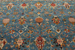 12x15 Light Blue and Multicolor Turkish Tribal Rug