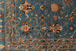 12x15 Light Blue and Multicolor Turkish Tribal Rug