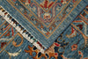 12x15 Light Blue and Multicolor Turkish Tribal Rug