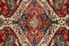 9x12 Red and Ivory Turkish Tribal Rug