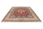 9x12 Red and Ivory Turkish Tribal Rug