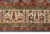 9x12 Red and Ivory Turkish Tribal Rug