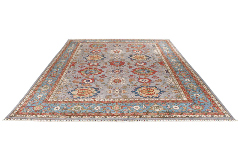 9x12 Purple and Blue Anatolian Traditional Rug