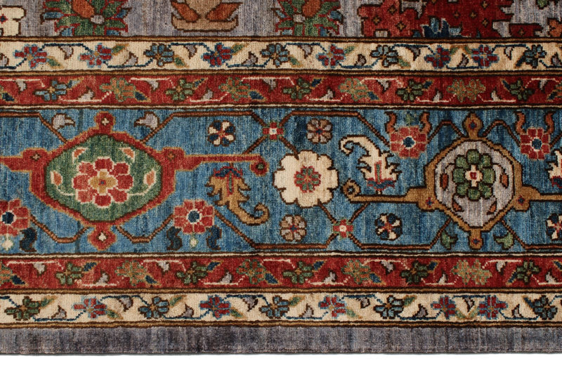 9x12 Purple and Blue Anatolian Traditional Rug